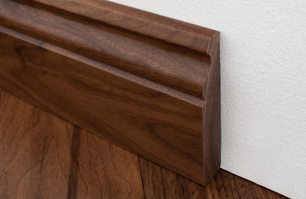 Lacquered Solid Walnut Skirting Board 120 x 20mm
